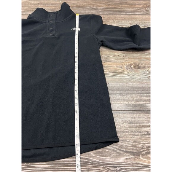 The North Face Womens S Fleece Glacier Snap Pullover Sweater Black Mock Neck - Picture 6 of 12